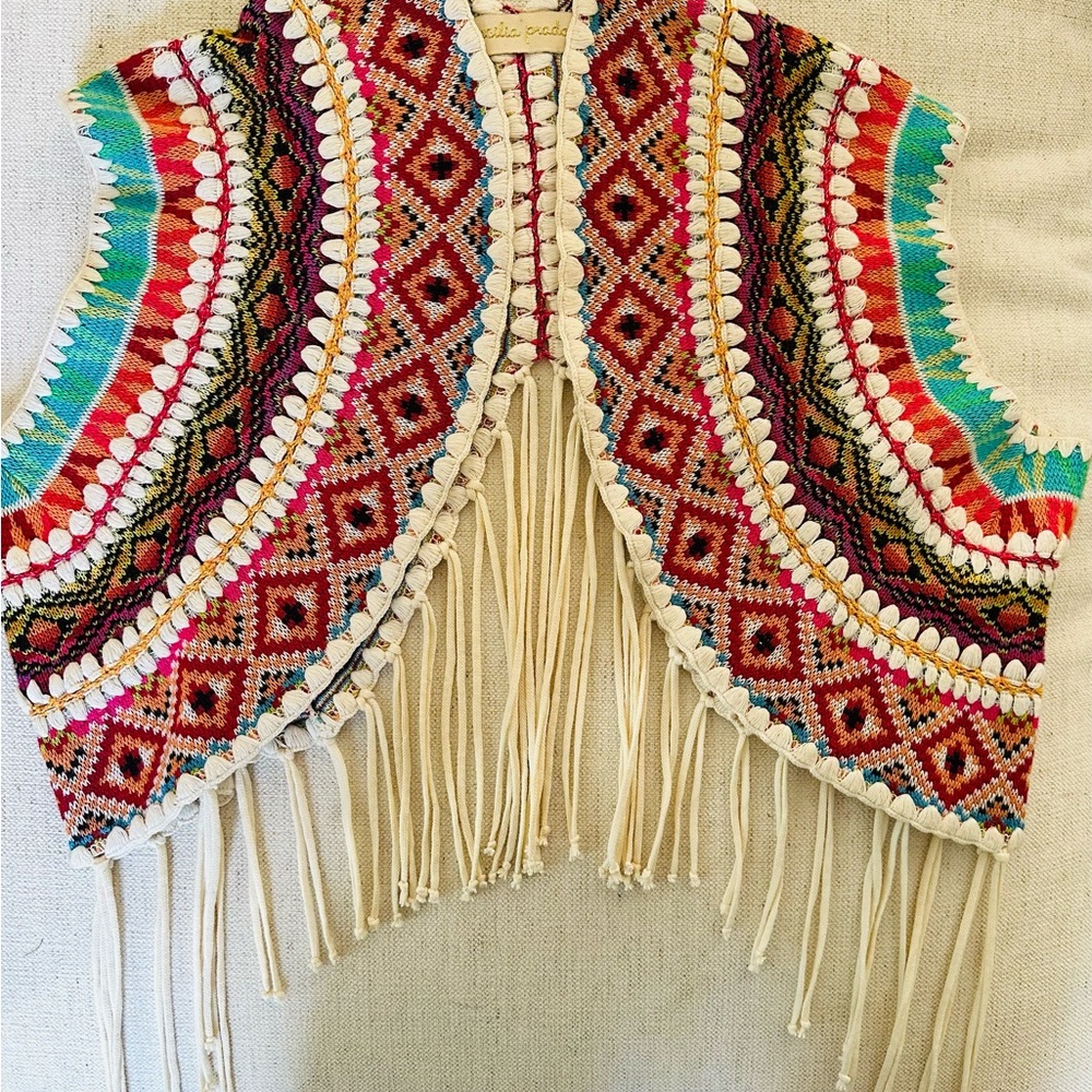 Cecelia Prado Hand Knit vest/shrug. No words. Gorgeous✨ One Size. One of a kind.